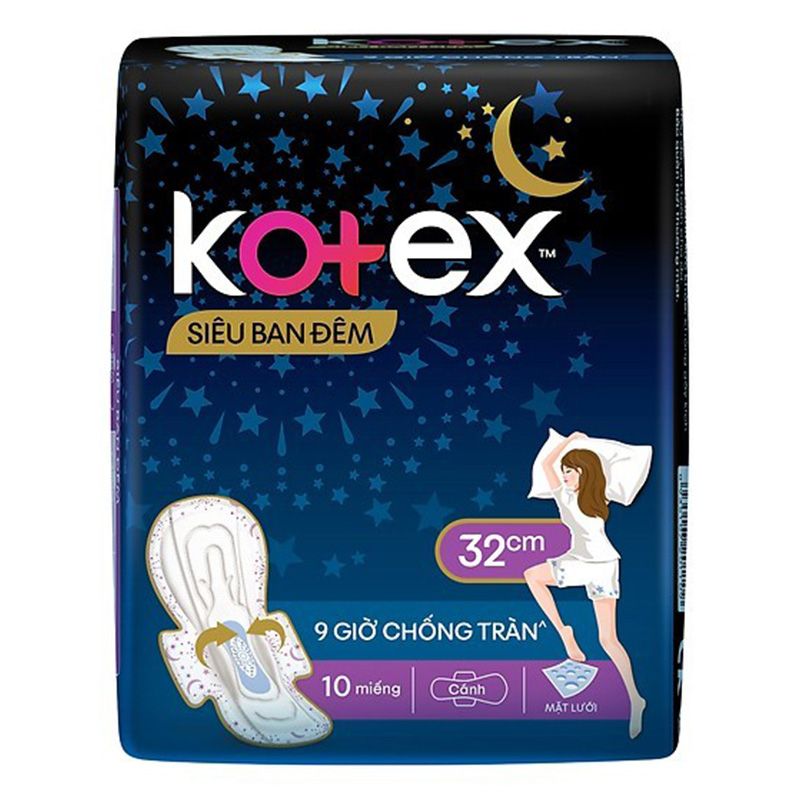 BVS KOTEX SIEU B.DEM MONG CANH 32CM 10M