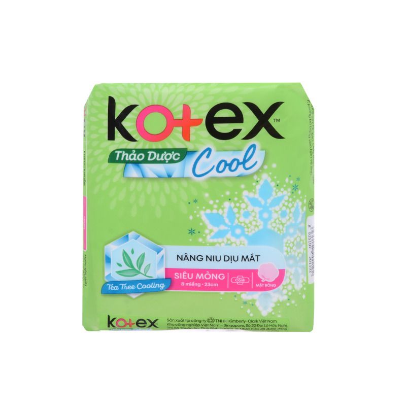 (핫) Kotex 본초학 슬림 생리대 날개형 (8매) (3개 구매시 Kotex Cool 1개 증정)