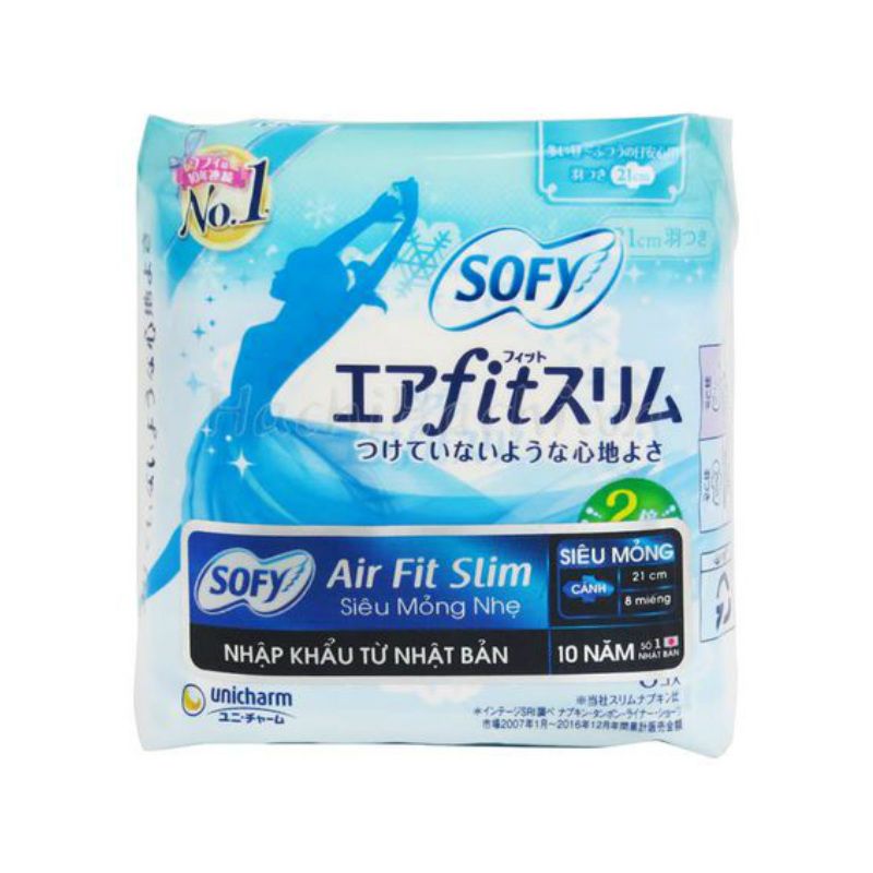 Sofy Air Fit Slim 날개형 생리대 21CM (8매)