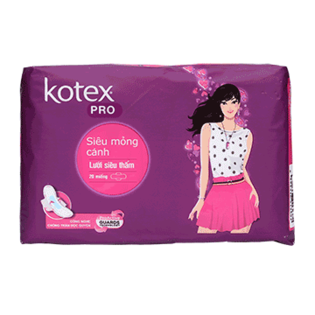 Kotex Pro 슈퍼슬림 생리대(날개형) 20개