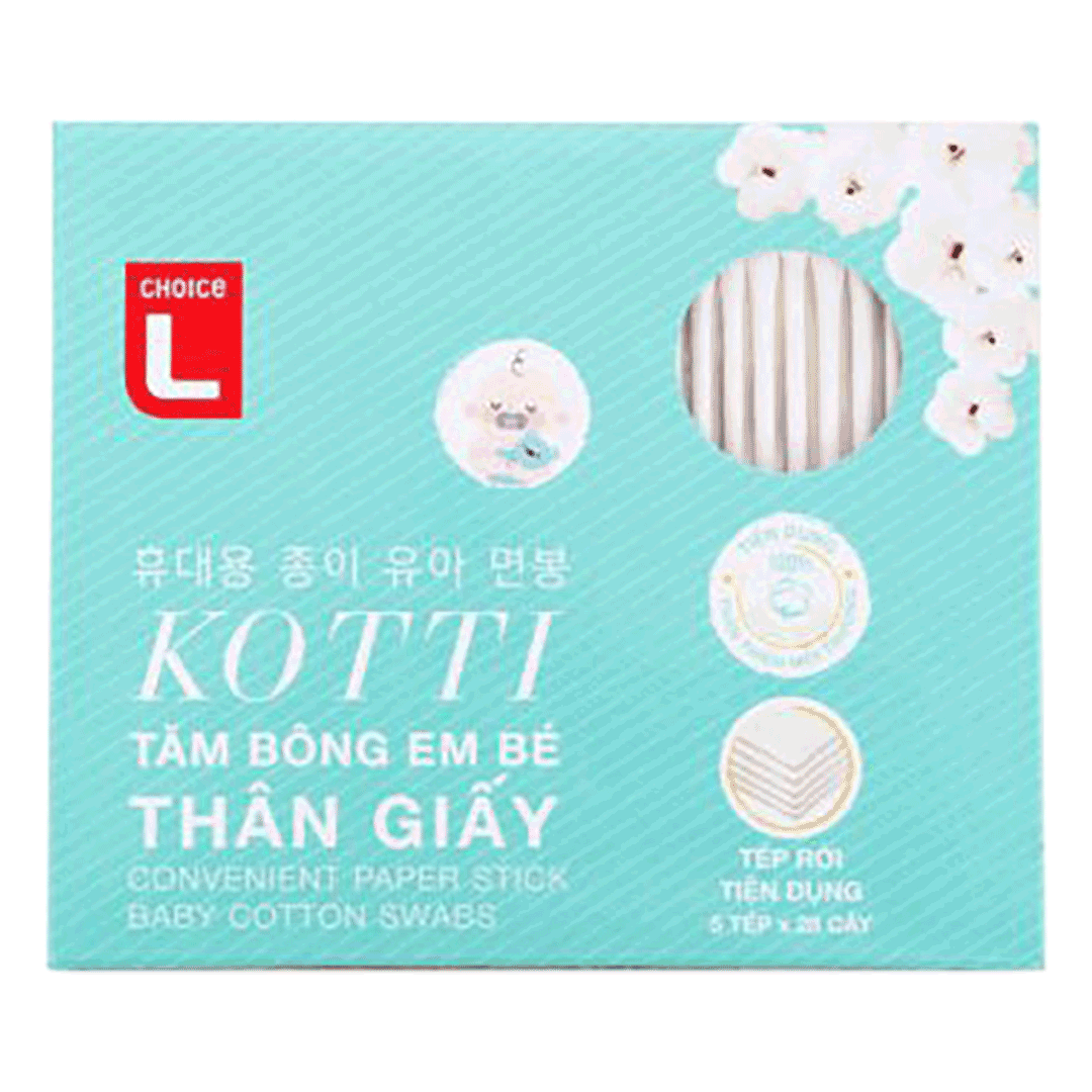 휴대용 좋이 유아 면봉