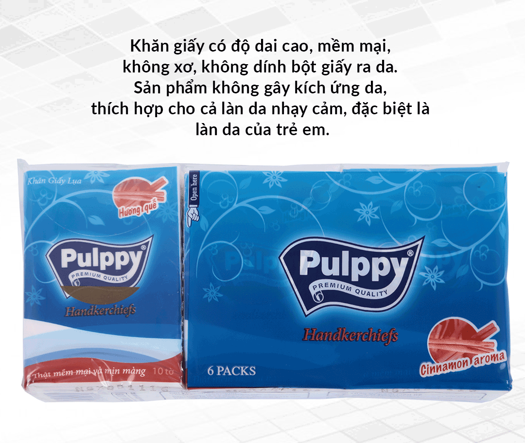 Pulppy Compact Classic-포켓대용티슈 (6개입) (계피향)