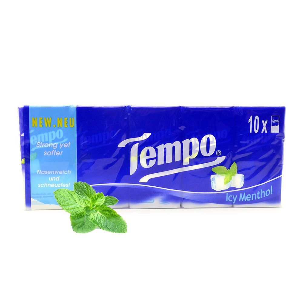 Tempo Menthol 포켓 미니 티슈 (10개입)