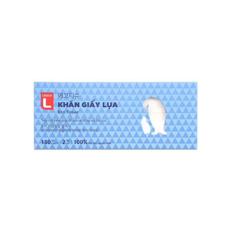 2겹 에코 각티슈 180매 (파란색)