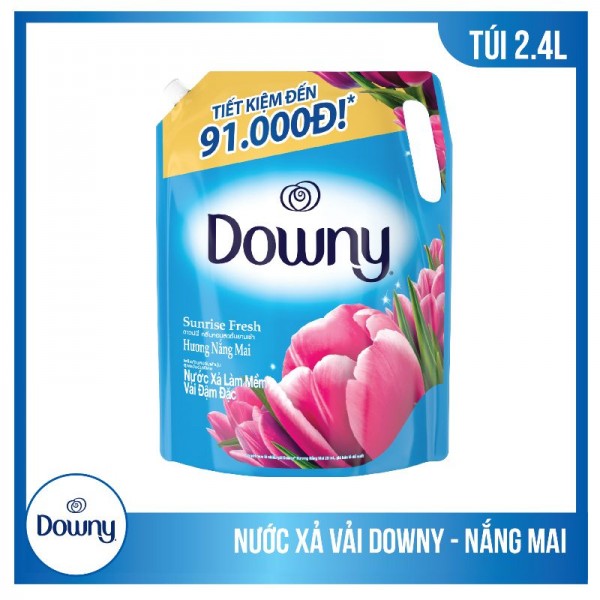 Downy 선라이즈 프레쉬 섬유유연제 2.4L (리필팩)