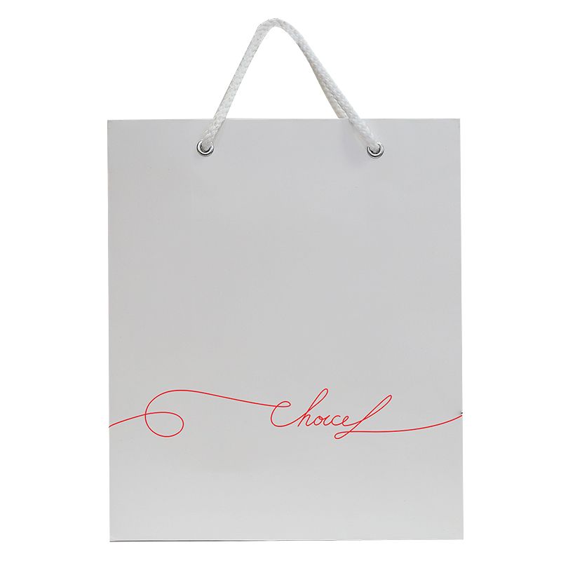 쇼핑백 화이트 (중)