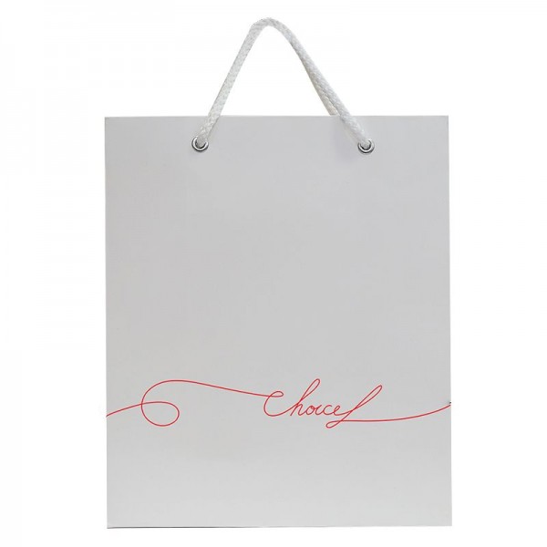쇼핑백 화이트 (중)