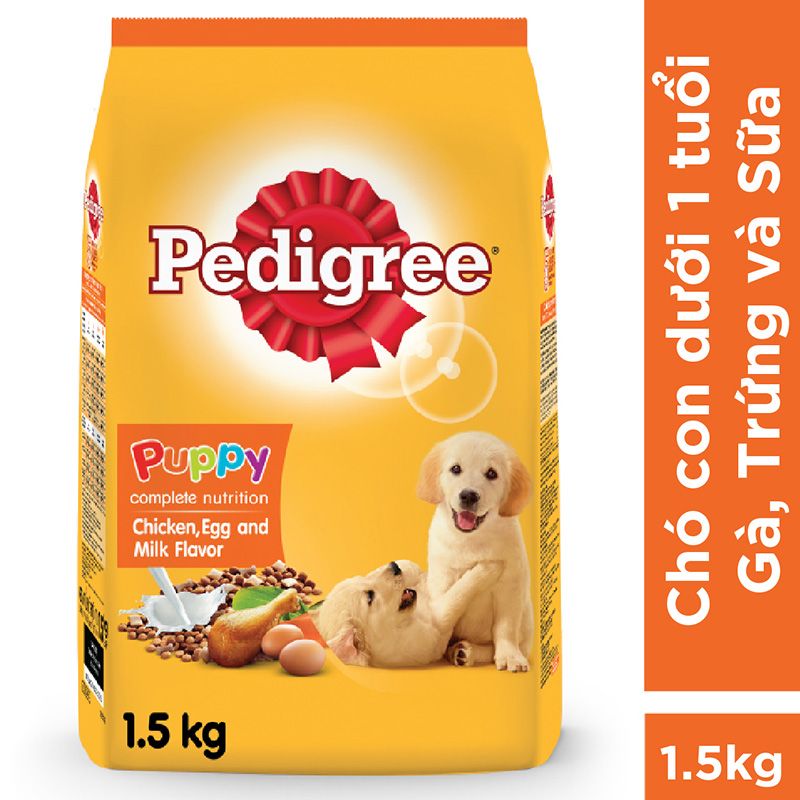 Pedigree 강아지 사료 닭 알 및 우유 1.5KG
