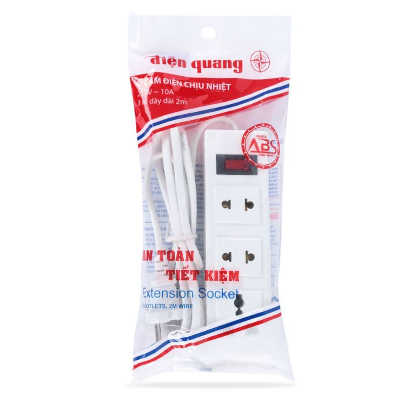Dien Quang 3구 2M 이동형 멀티콘센트 220V 10A