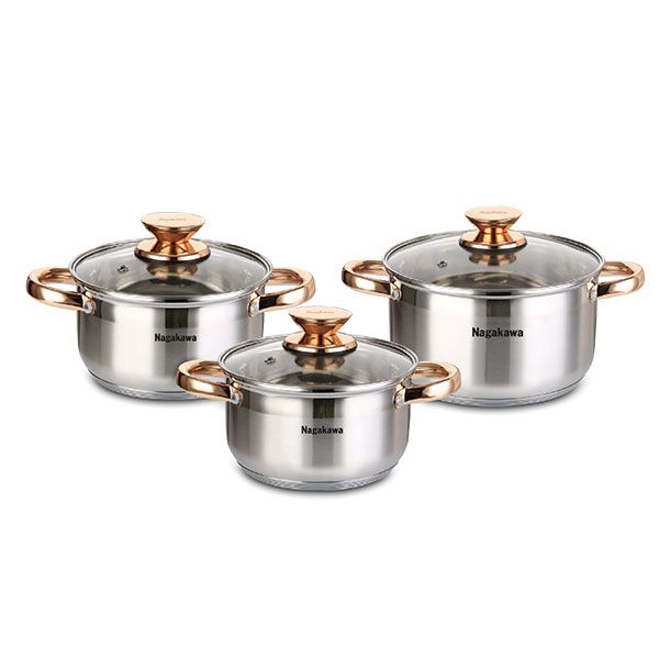 Nagakawa 스테인레스 냄비세트 3종 NAG1301