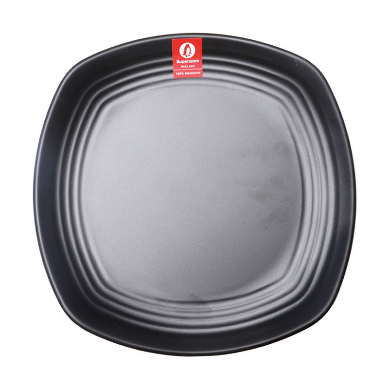 블랙 멜라민 정사각접시 9.5