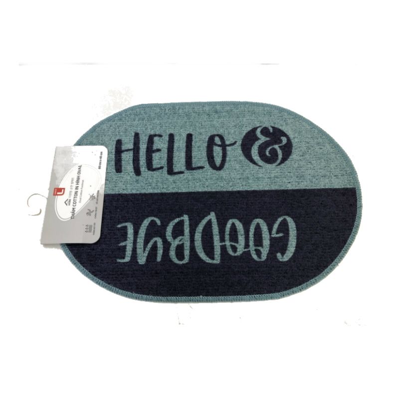 베이지 타원형 코튼 양탄자 (40x60CM)