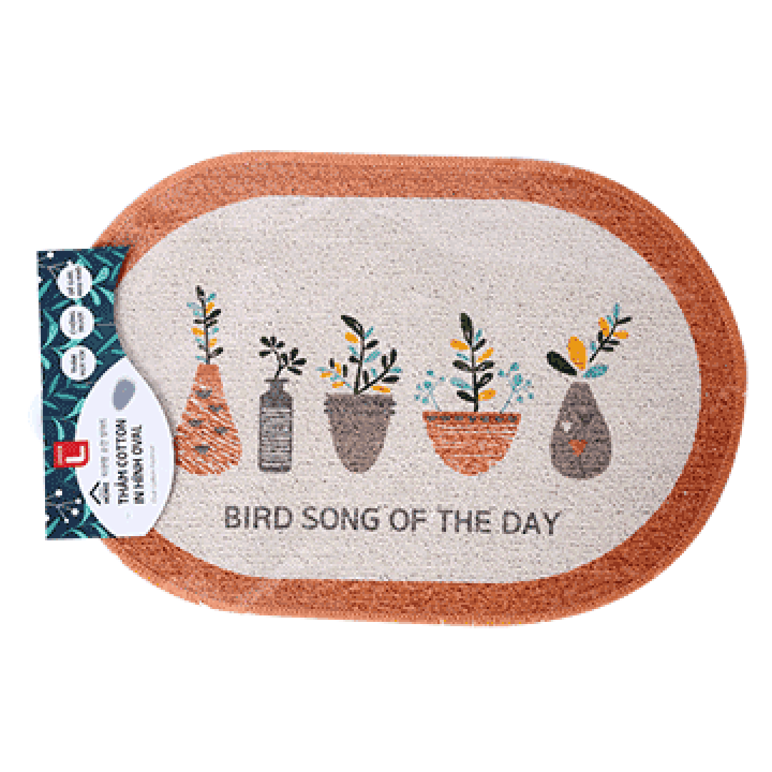 오랜지 타원형 코튼 양탄자 (40x60CM)