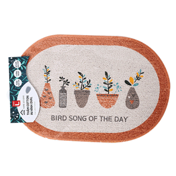 오랜지 타원형 코튼 양탄자 (40x60CM)