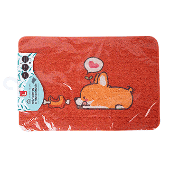 오랜지 직사각형 코튼 양탄자 (40x60CM)