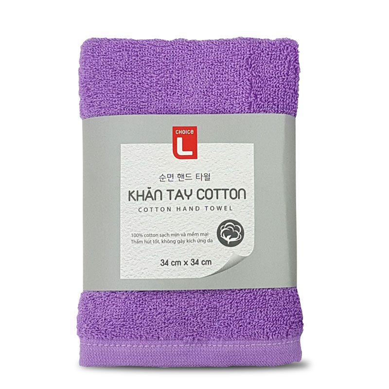 순면 핸드 타월 34*34*46G (연보라색)