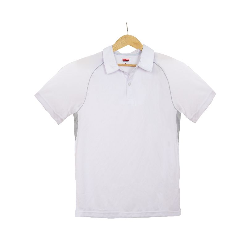 남성 스포츠 스판덱스 폴로 반팔 티셔츠 흰색 (L사이즈)