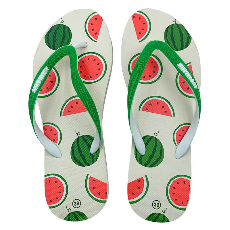 슬리퍼 사이즈 37 (수박 무늬)